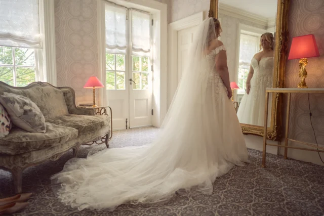 Bride preparing for the ceremony during getting ready coverage