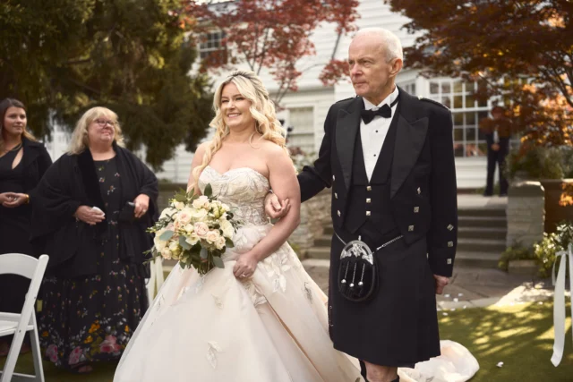 Wedding ceremony portrait of the bride
