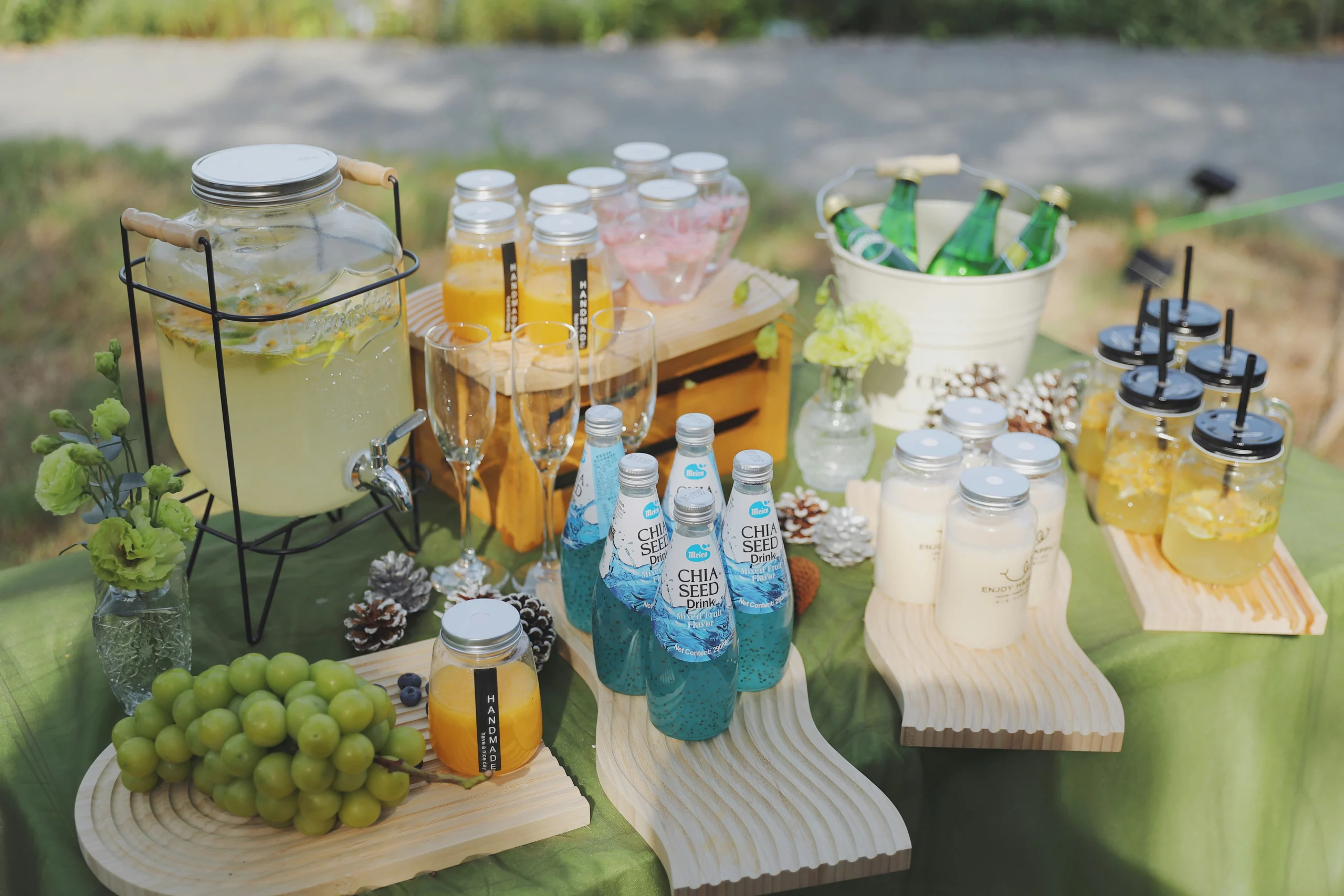 Wedding day drinks for the bride