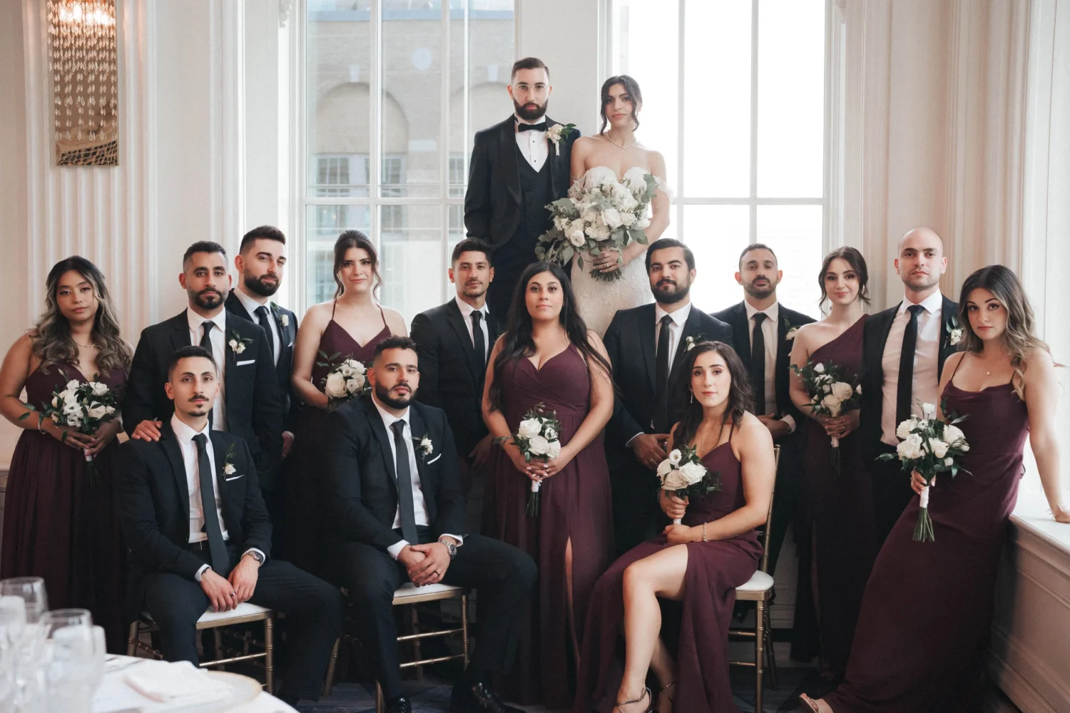 Group portrait from the wedding day